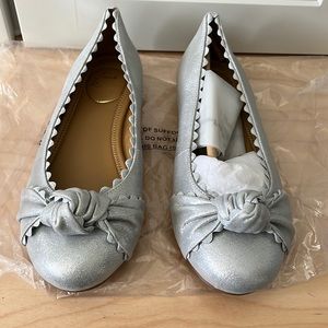 Size 5 1/2 silver ballet slipper style shoes